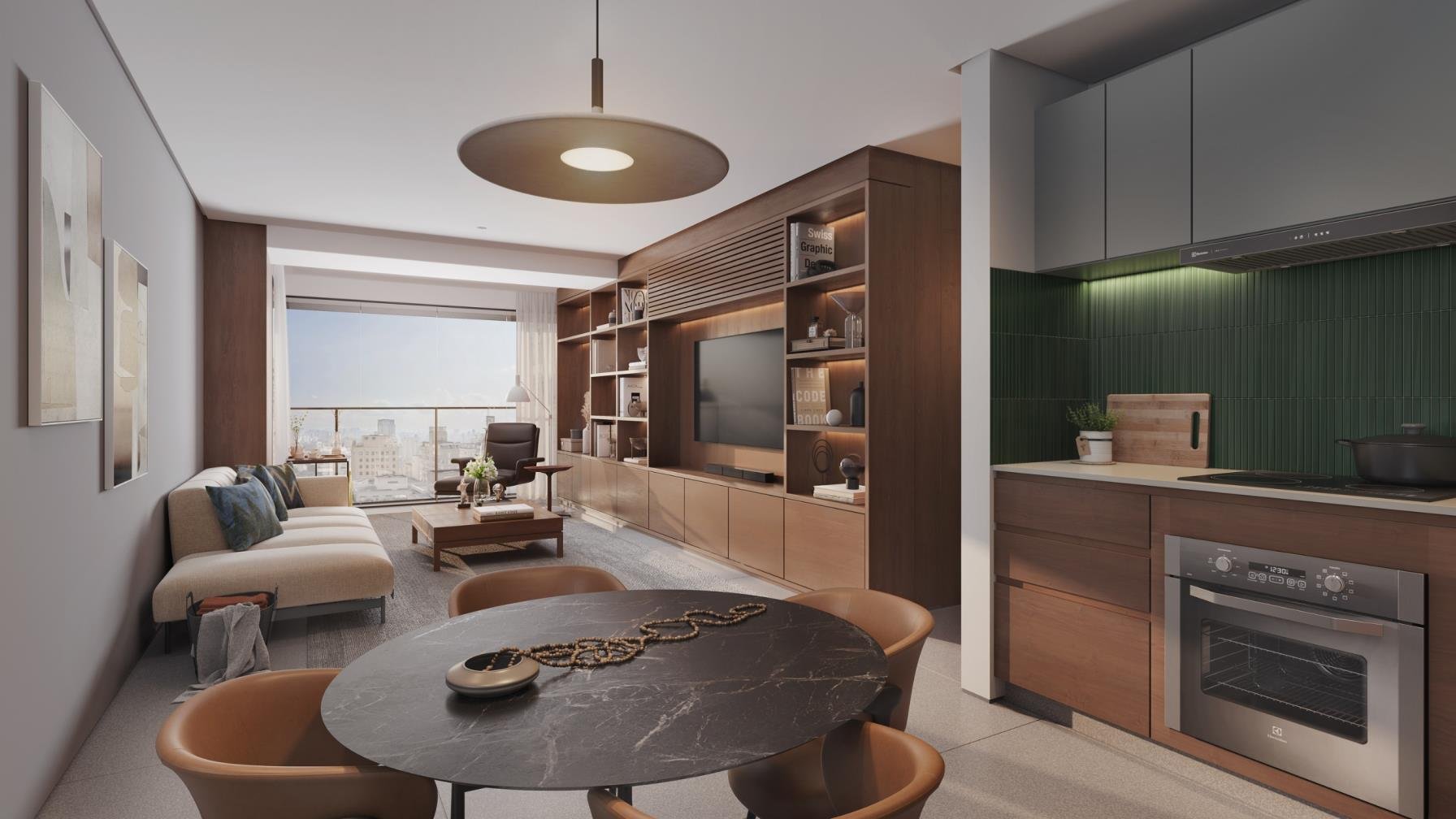 Perspectiva do Living