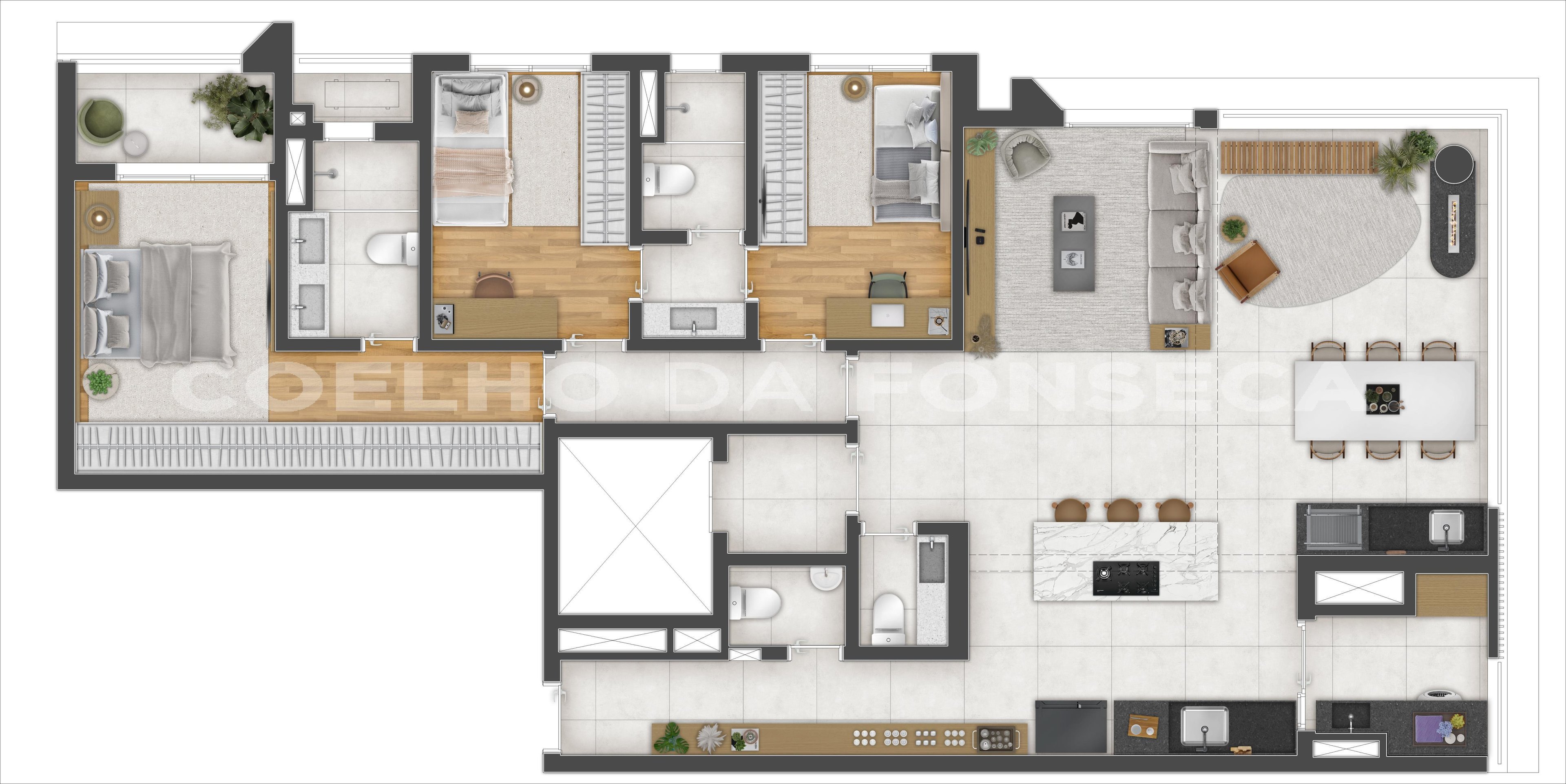 Perspectiva do Living