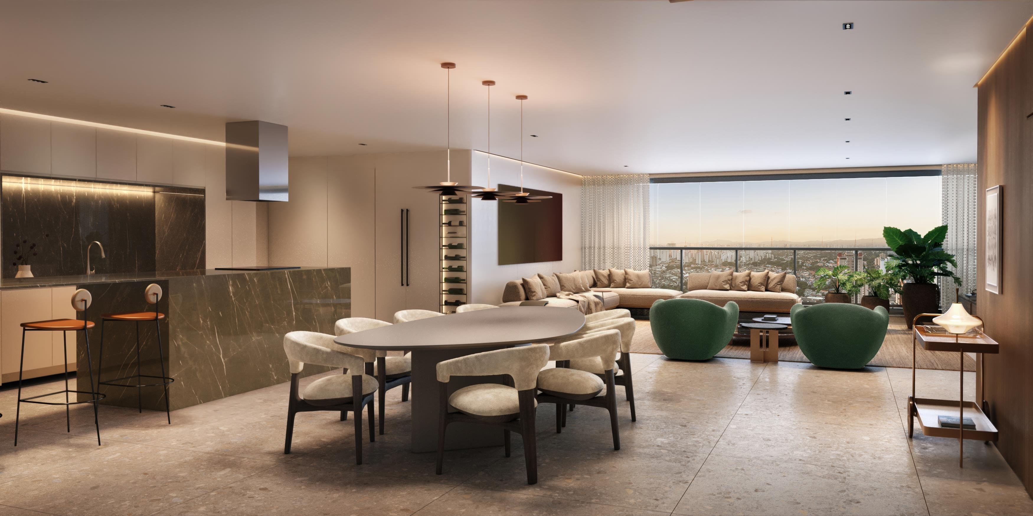 Perspectiva do Living