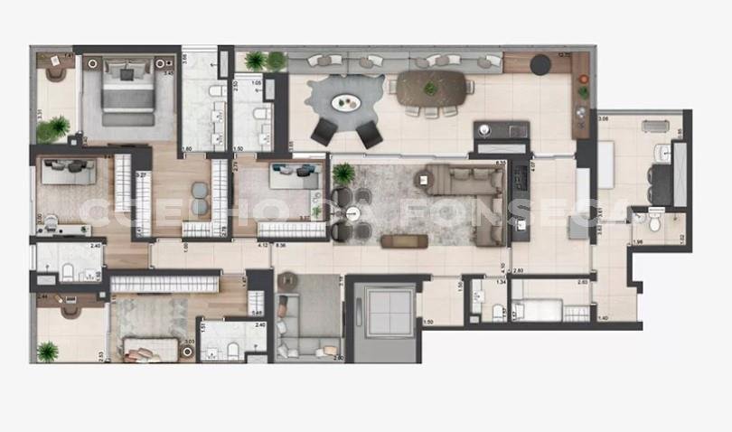 Perspectiva do Living