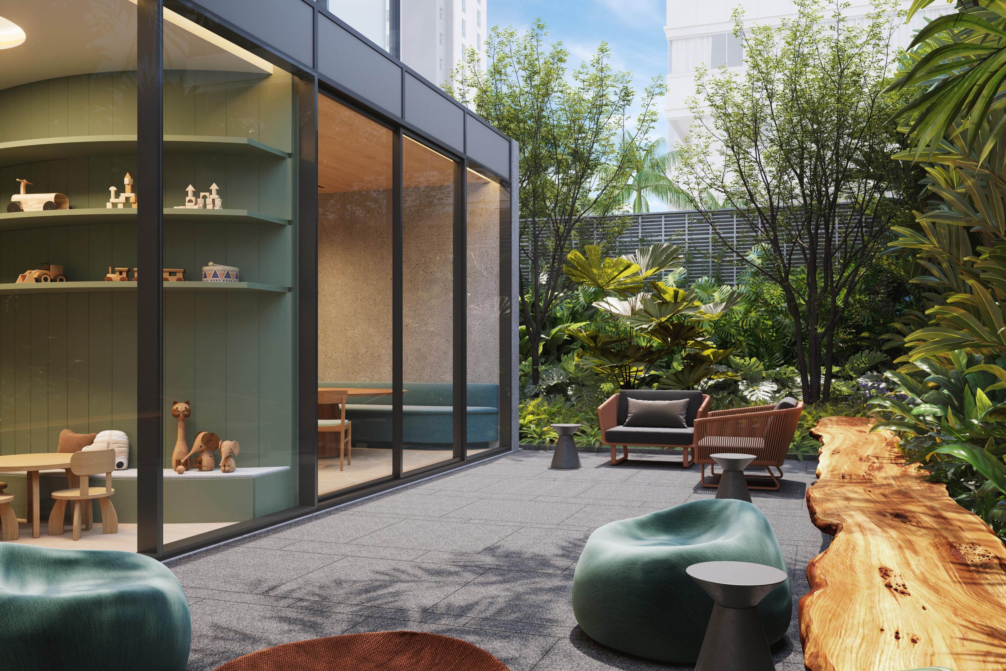 Perspectiva da Área de Lazer