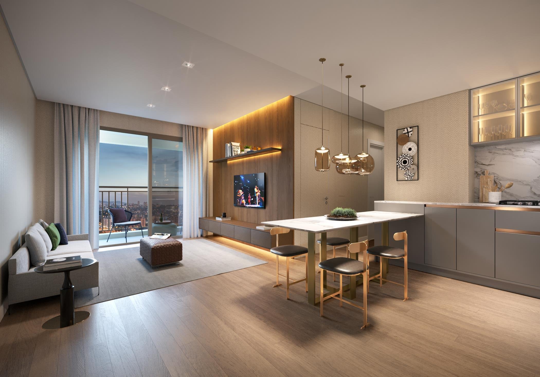 Perspectiva do Living